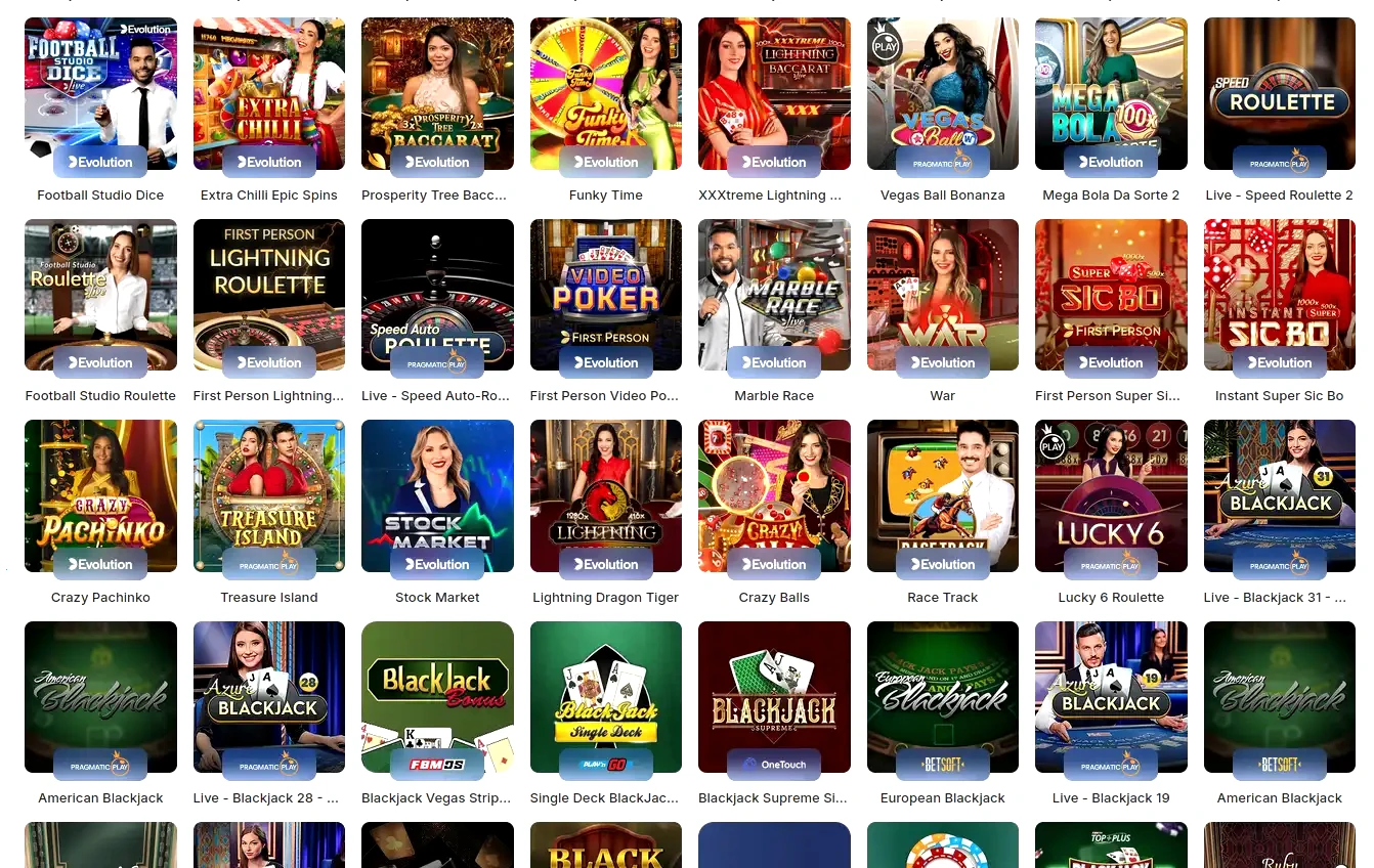 Rizzio online casino welkomstbonus overzicht met slots en live tafels
